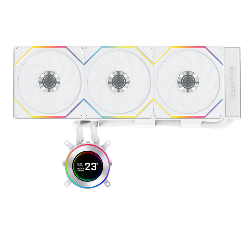 Lian Li HYDROSHIFT II LCD-C 360TL ARGB AIO vannkjøling montert i PC