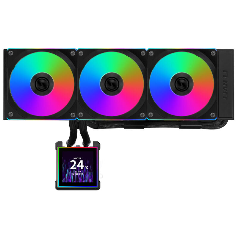 Lian Li HydroShift II LCD-S 360CL AIO montert i PC-kabinett