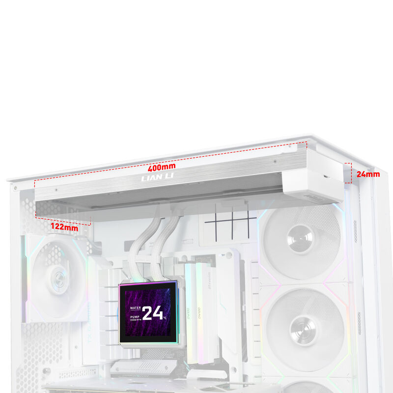Lian Li HydroShift II LCD-S 360N detalj av pumpe