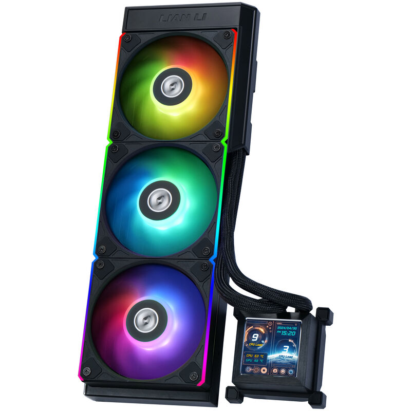 LCD-display på Lian Li HydroShift LCD 360 ARGB AIO vannkjøling
