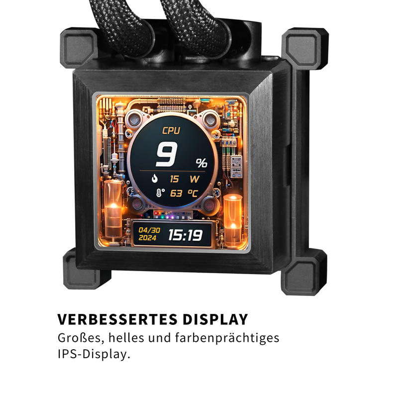 Lian Li HydroShift LCD 360 ARGB AIO vannkjøling montert i PC