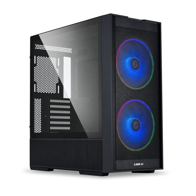 Lian Li LANCOOL 206 kabinett midtårn ATX herdet glass svart forfra