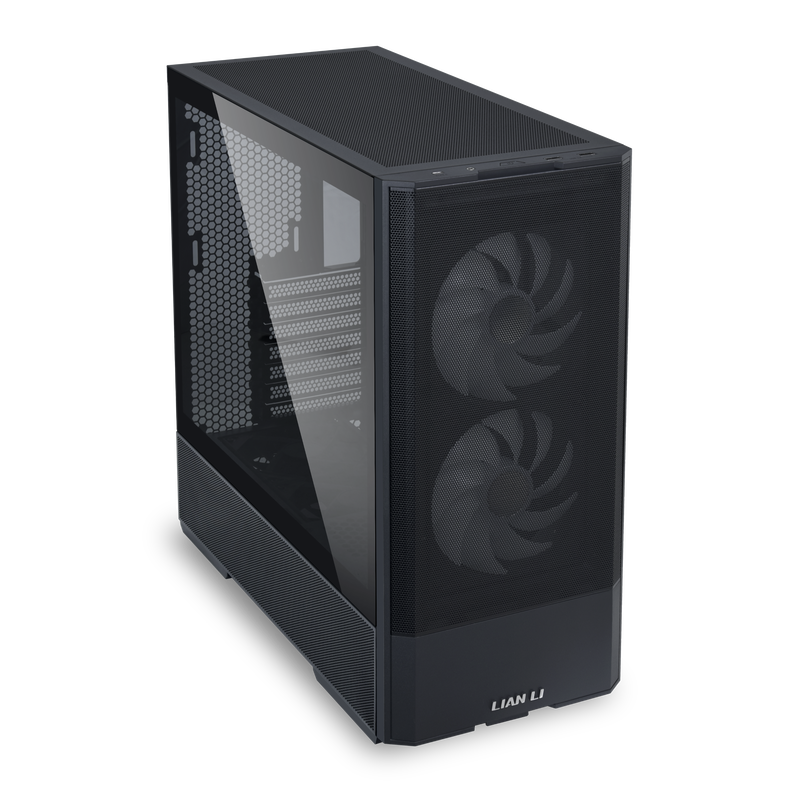 Lian Li LANCOOL 207 kabinett midtårn ATX herdet glass svart bakside