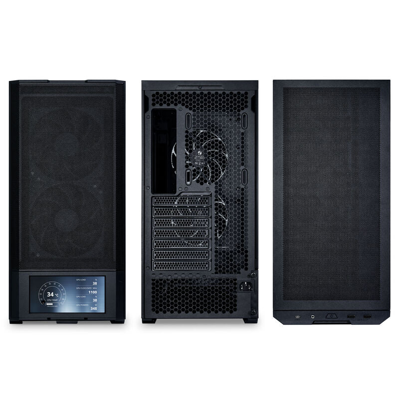 Lian Li LANCOOL 207 Digital kabinett midtårn ATX 6" skjerm svart bakside