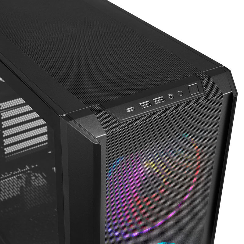 Lian Li LANCOOL 216 RGB kabinett midtårn E-ATX svart montert med komponenter