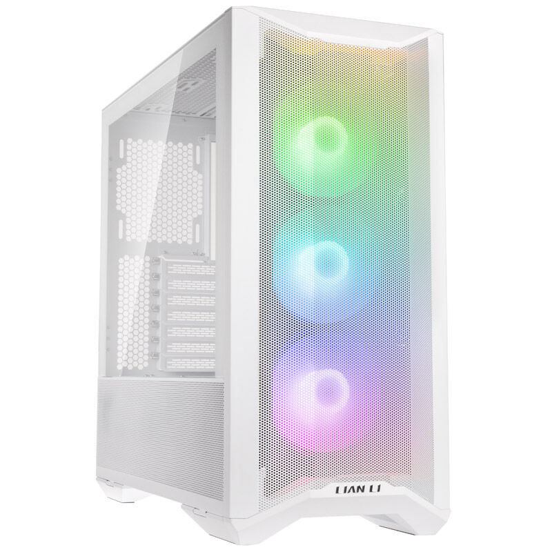 Lian Li LANCOOL II Mesh C RGB Snow Edition midtårn hvit forfra