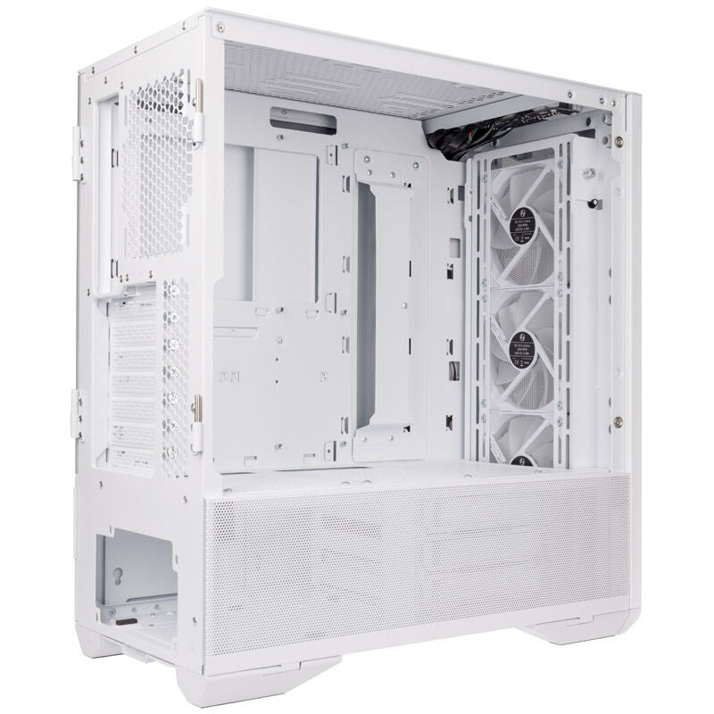 Lian Li LANCOOL II Mesh C RGB Snow Edition midtårn hvit I/O-panel med USB-porter