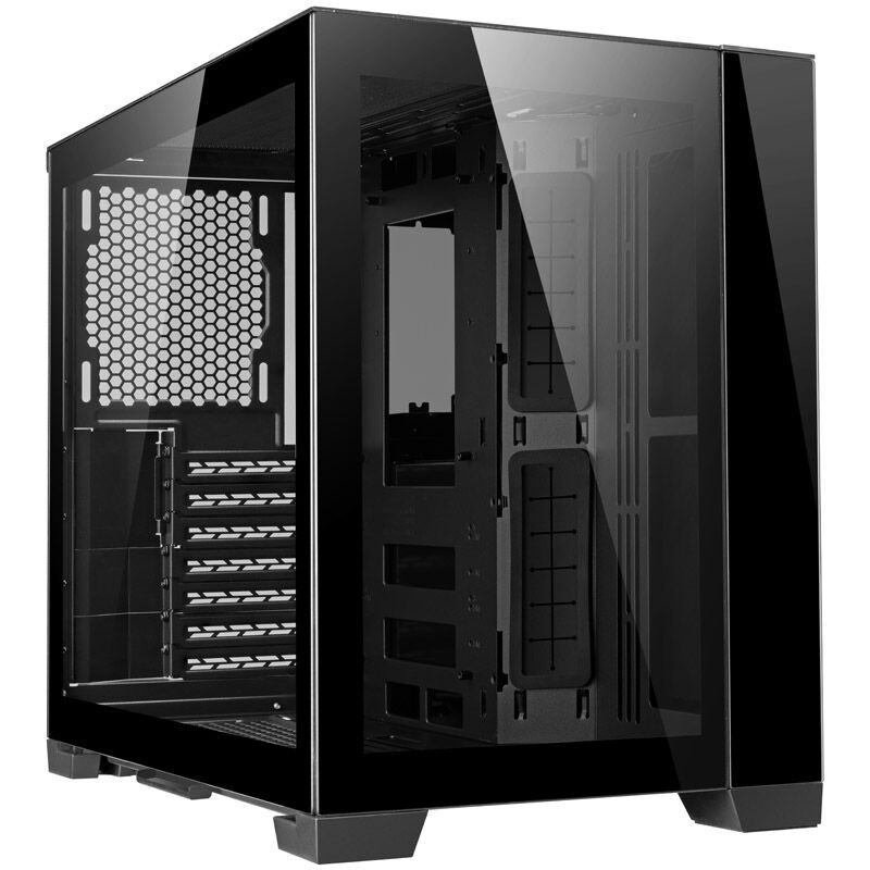 Lian Li O11 Dynamic Mini kabinett midtårn herdet glass svart forfra