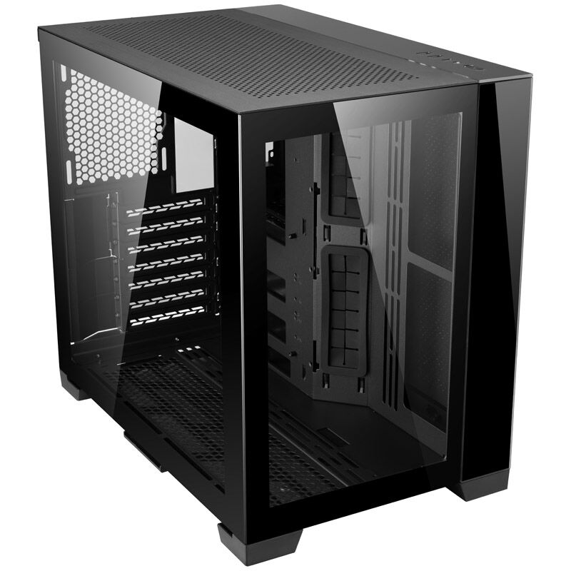 Lian Li O11 Dynamic Mini kabinett midtårn herdet glass svart bakside