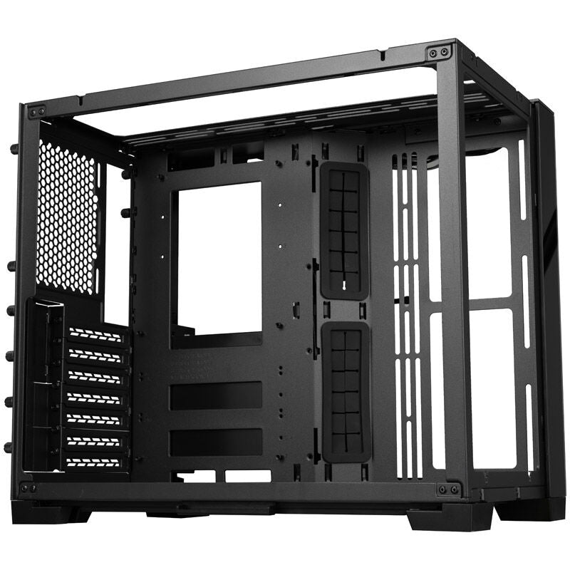 Sidepanel i herdet glass på Lian Li O11 Dynamic Mini kabinett midtårn herdet glass svart
