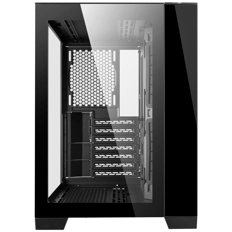 Lian Li O11 Dynamic Mini kabinett midtårn herdet glass svart med monterte komponenter