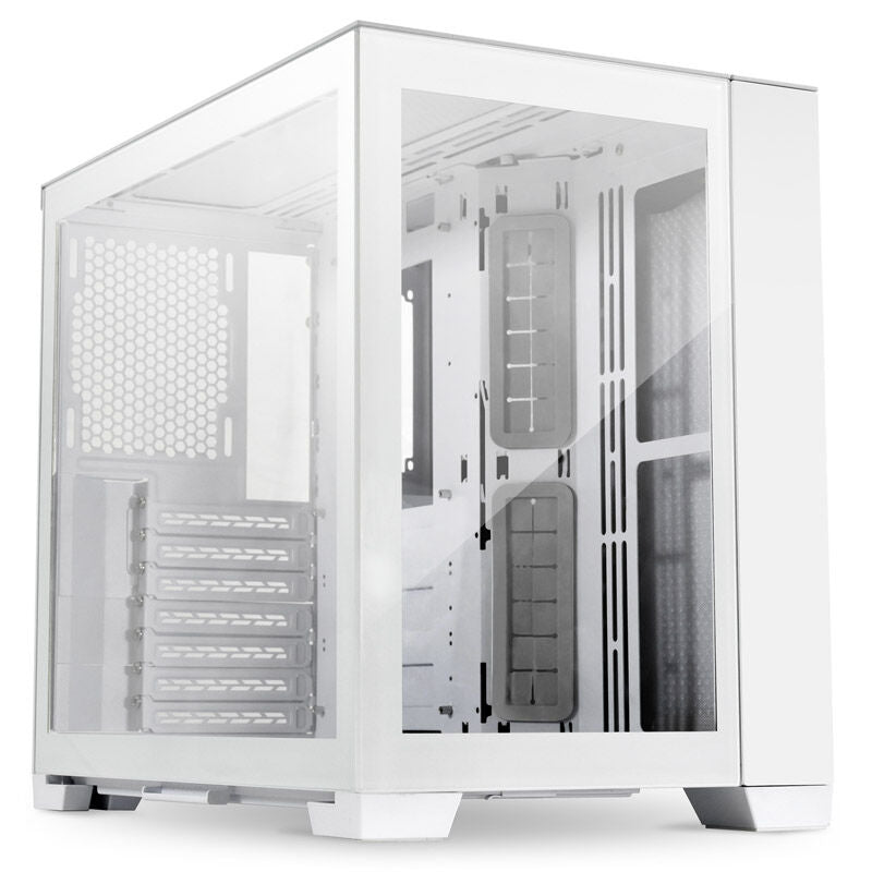 Lian Li O11 Dynamic Mini Snow Edition kabinett midtårn hvit forfra