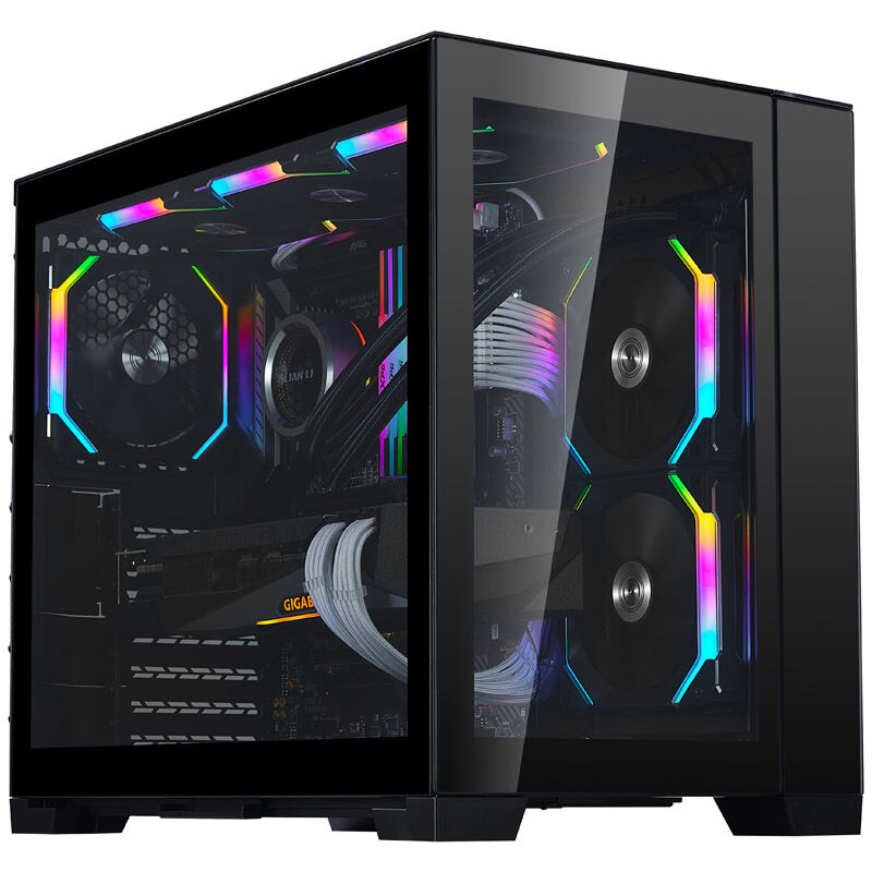 Oversikt av Lian Li O11 Dynamic Mini kabinett fra toppen