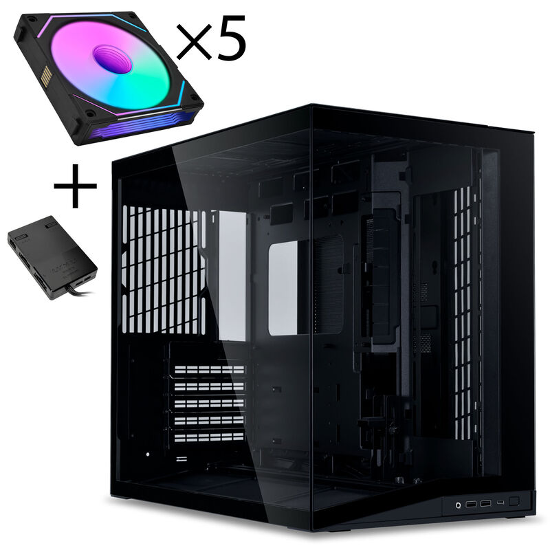 Lian Li O11 Dynamic Mini V2 Flow kabinett svart forfra