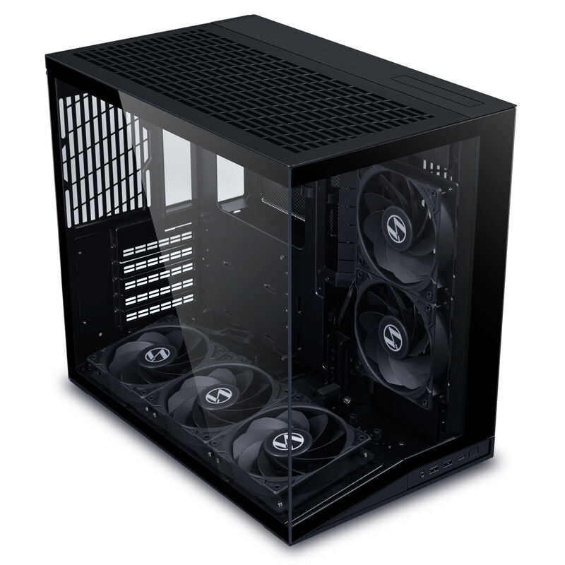 Lian Li O11 Dynamic Mini V2 Flow kabinett detalj av vifter