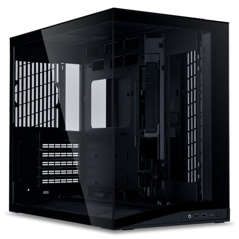 Lian Li O11 Dynamic Mini V2 forfra svart kabinett