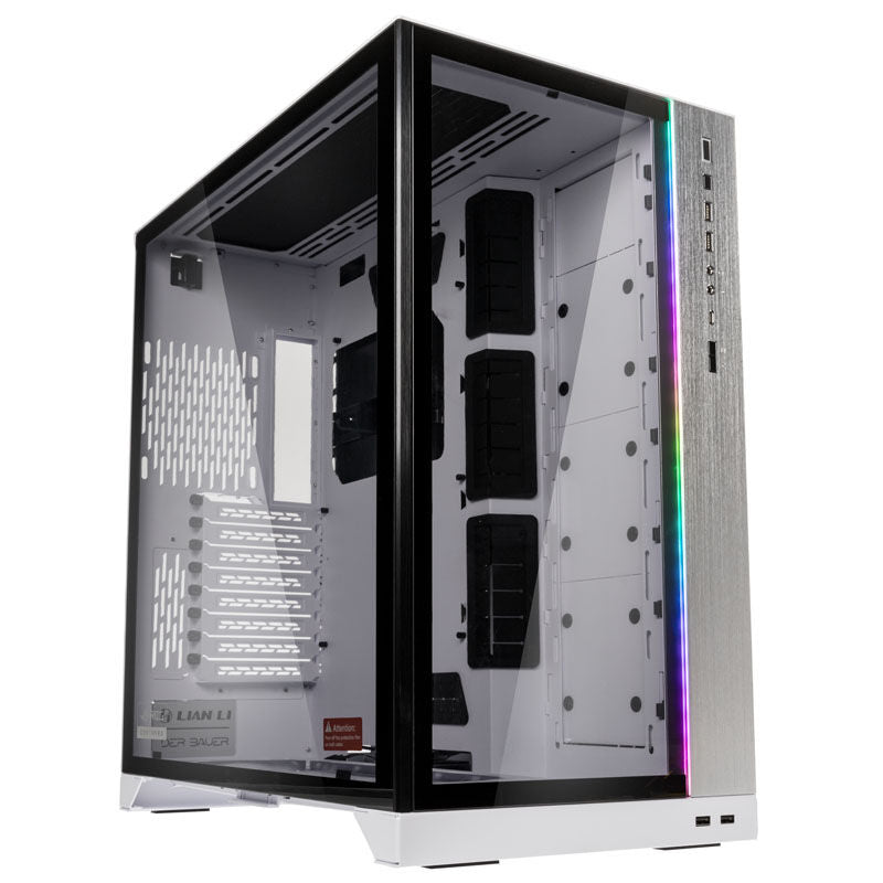 Lian Li O11 Dynamic XL ROG Certified fulltårn hvit forfra