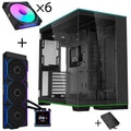 Lian Li O11D EVO RGB kabinett bundle AIO 360 6x vifter svart forfra