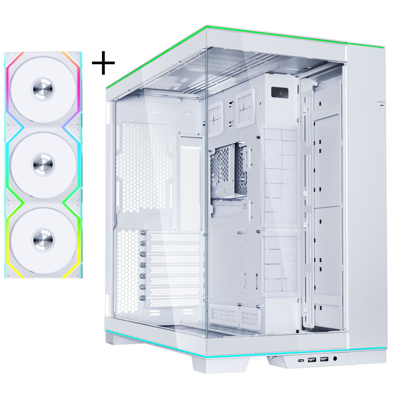 Lian Li O11D EVO RGB kabinett hvit forfra