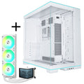 Lian Li O11D EVO RGB + TRYX PANORAMA ARGB AIO vannkjøling 360 mm hvit forfra