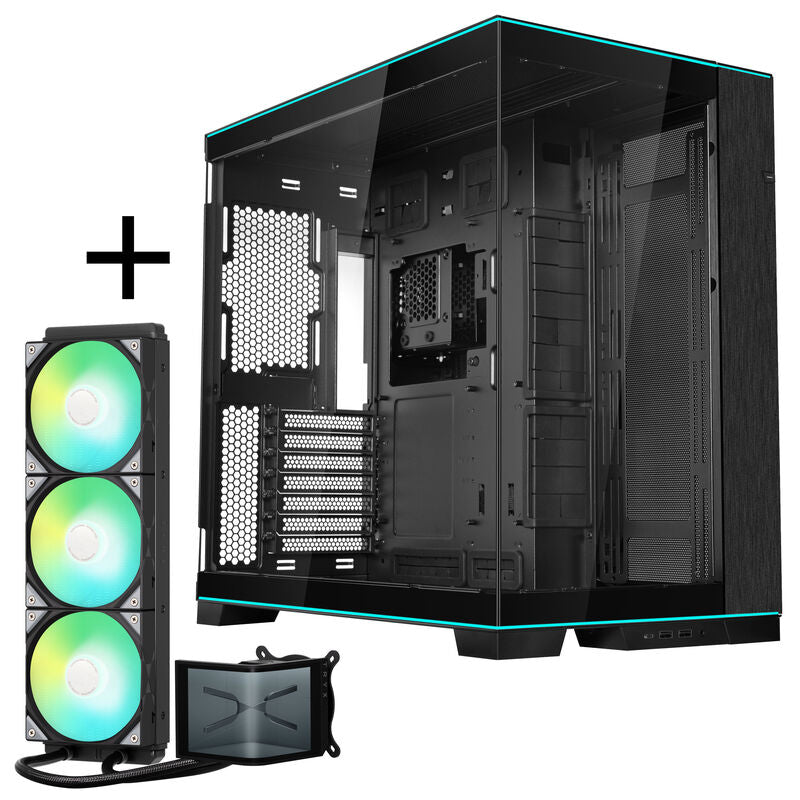 Lian Li O11D EVO RGB + TRYX PANORAMA SE AIO vannkjøling forside