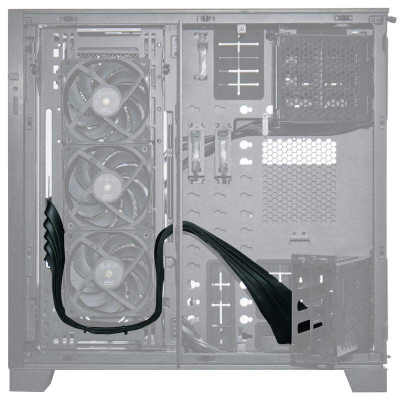 Lian Li PW-PCIV-4-90X PCIe 4.0 riserkabel montert i PC