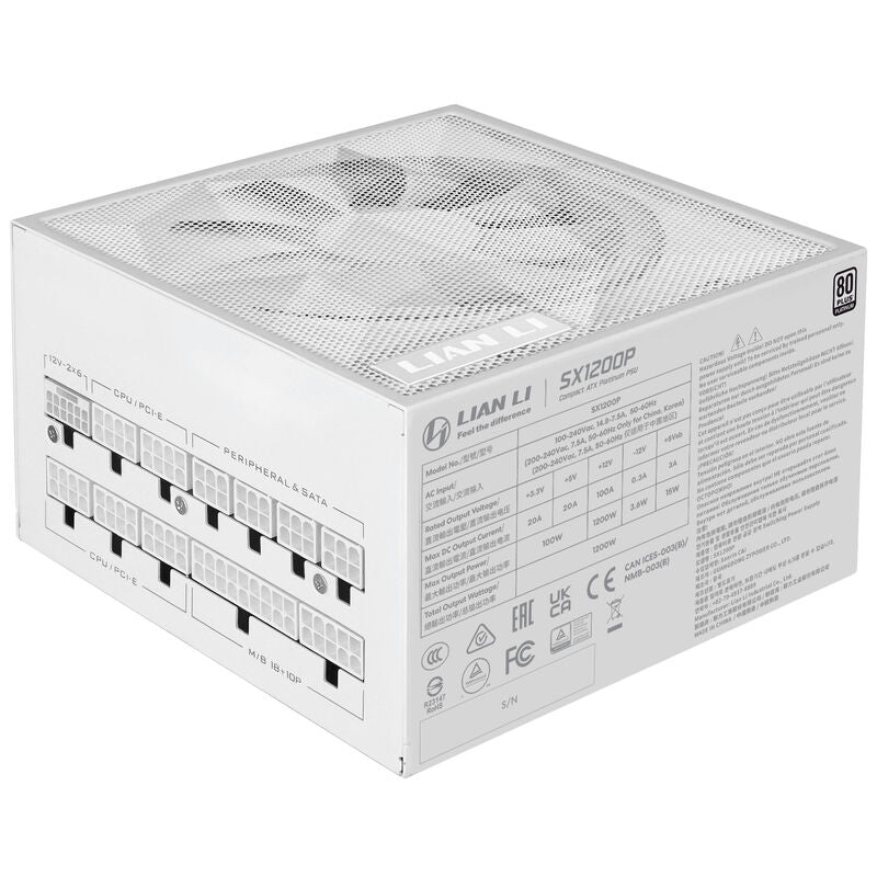 Lian Li SX Series strømforsyning 1000 W detalj av vifte