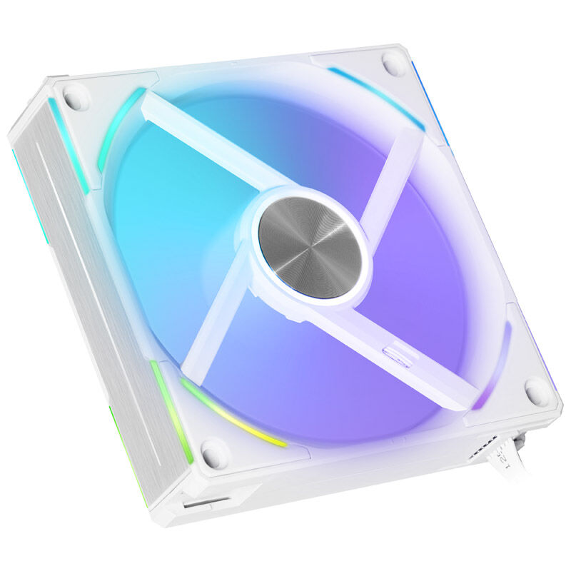 Lian Li UNI FAN AL120 V2 ARGB PWM vifte 3-pakk detalj hvit