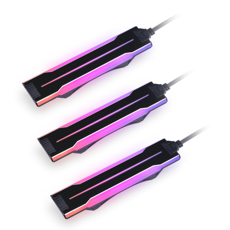 Lian Li UNI FAN P28 Side ARGB Strip 3-pakning svart forfra