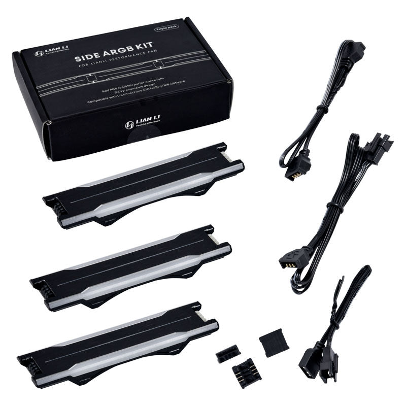 Lian Li UNI FAN P28 Side ARGB Strip 3-pakning svart - Lian Li