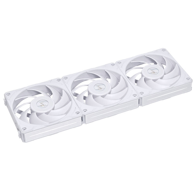 Lian Li UNI FAN P28 vifte 3-pakning 120 mm hvit PWM forfra