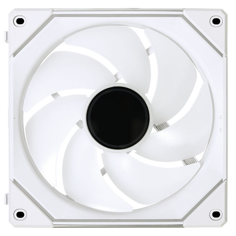 Lian Li UNI FAN SL-INF 140 ARGB PWM vifte nærbilde hvit