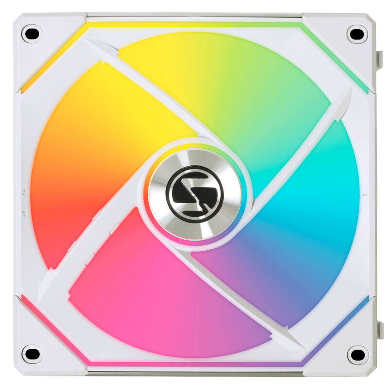 Lian Li UNI FAN SL-INF 140 ARGB PWM vifte montert i PC hvit