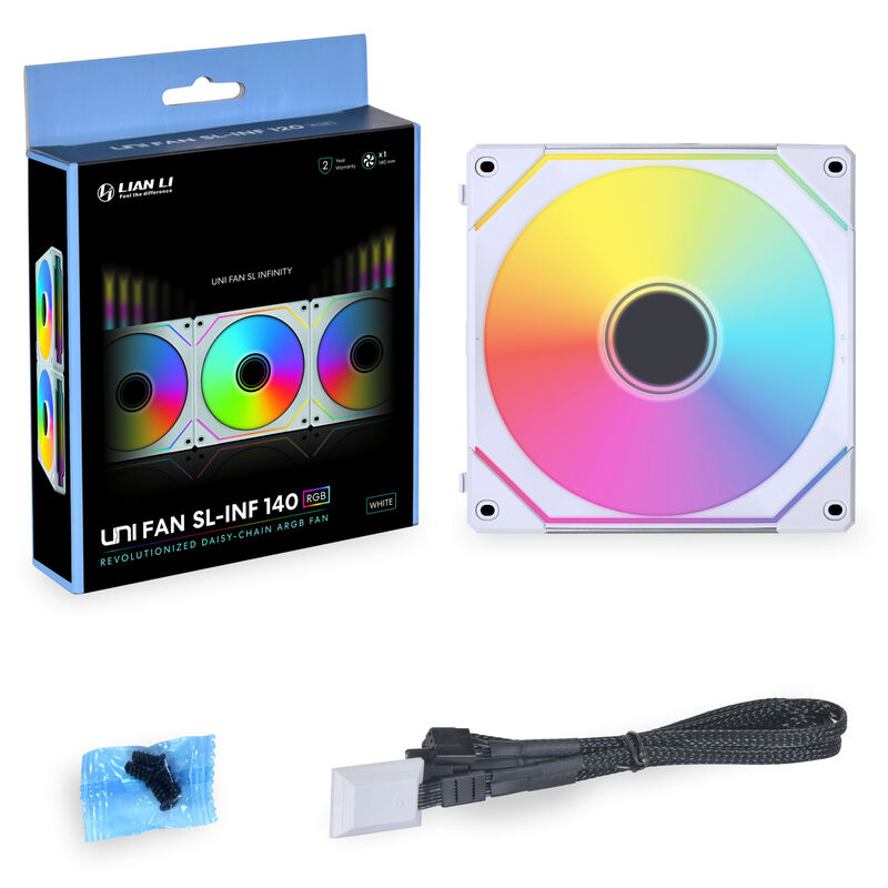 Lian Li UNI FAN SL-INF 140 ARGB PWM vifte kabelsystem hvit