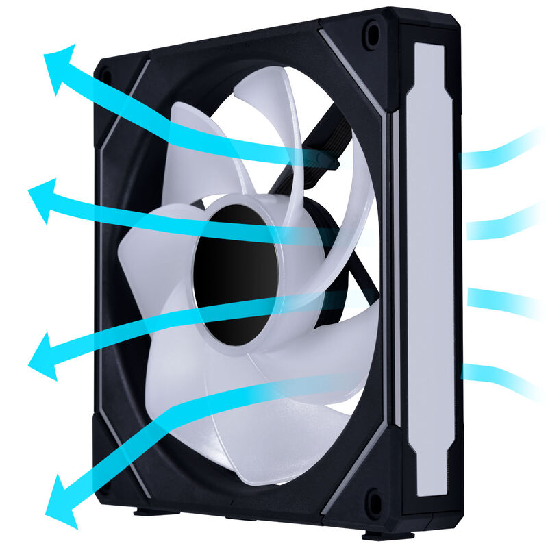 Lian Li UNI FAN SL-INF 140 ARGB vifte 4-pakk detalj av vifteblad