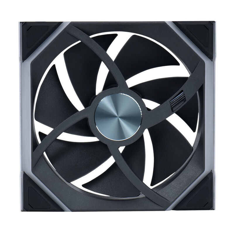 Lian Li UNI FAN SL Wireless ARGB PWM vifte 120 mm hvit nærbilde av RGB LED