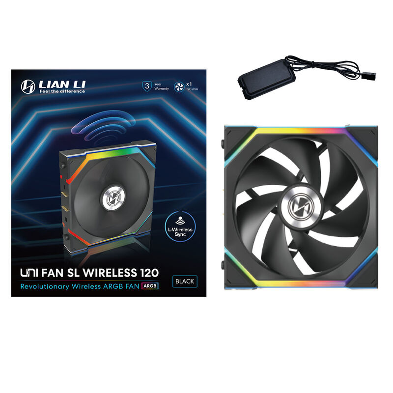 Lian Li UNI FAN SL Wireless ARGB PWM vifte 120 mm hvit - Lian Li