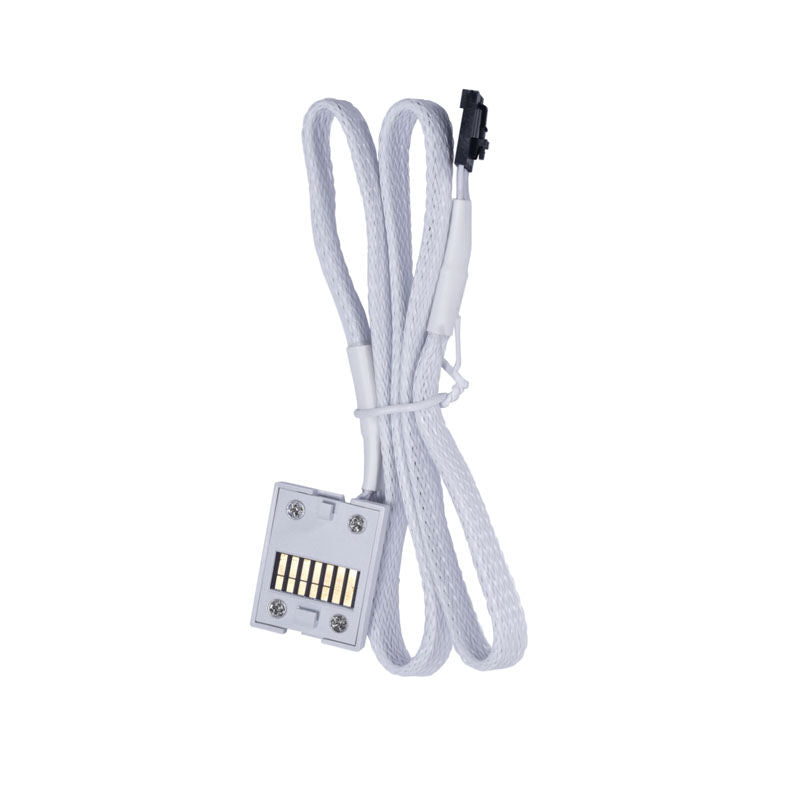 Nærbilde av Lian Li UNI FAN TL LCD Reverse Blade vifte med RGB-belysning