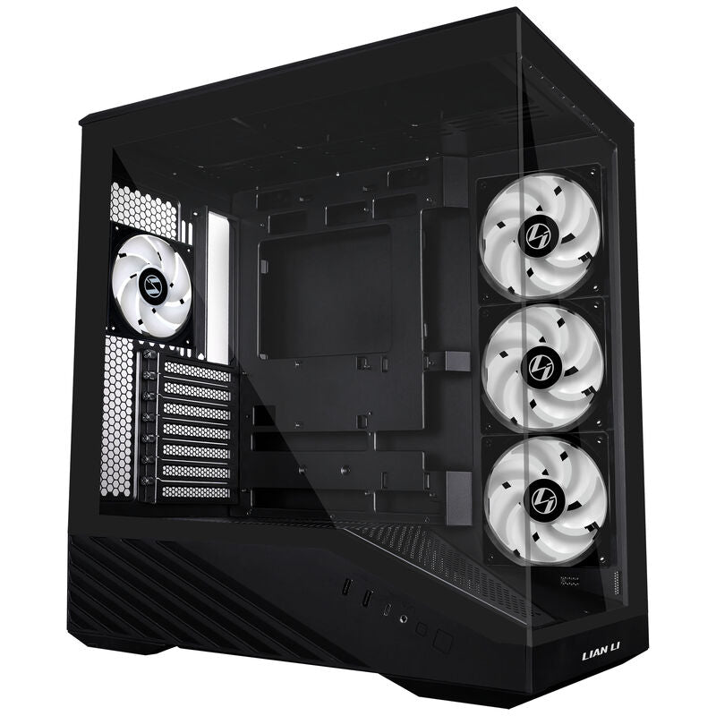 Lian Li Vector V100 kabinett midtårn ATX RGB herdet glass svart bakside