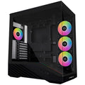 Lian Li Vector V100 kabinett midtårn ATX RGB herdet glass svart forfra