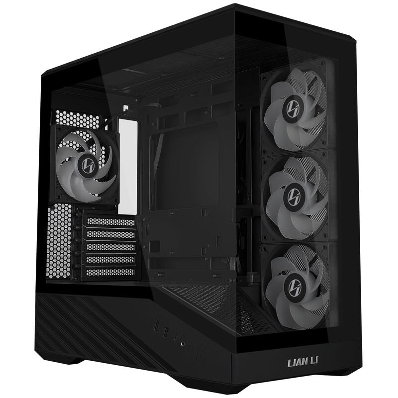 Lian Li VECTOR V100 MINI kabinett bakside og tilkoblinger