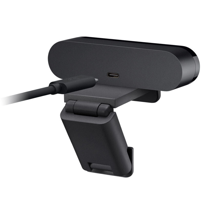 Nærbilde av Logitech Brio Ultra HD webkamera 4K HDR svart
