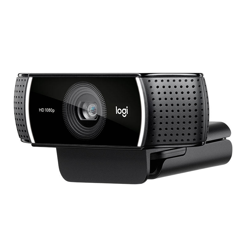 Detaljbilde av Logitech C922 Pro Stream webkamera glassobjektiv
