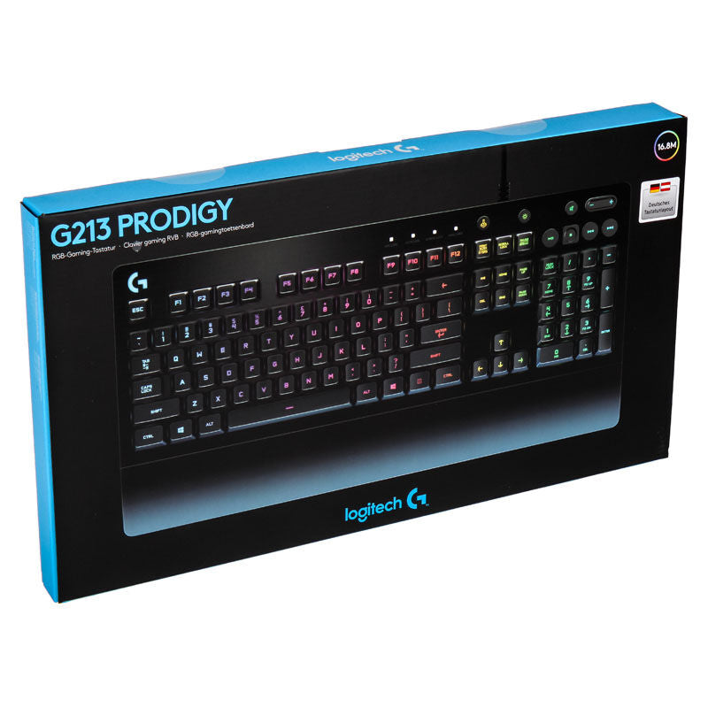 Logitech G213 Prodigy gamingtastatur RGB svart med mediekontroller