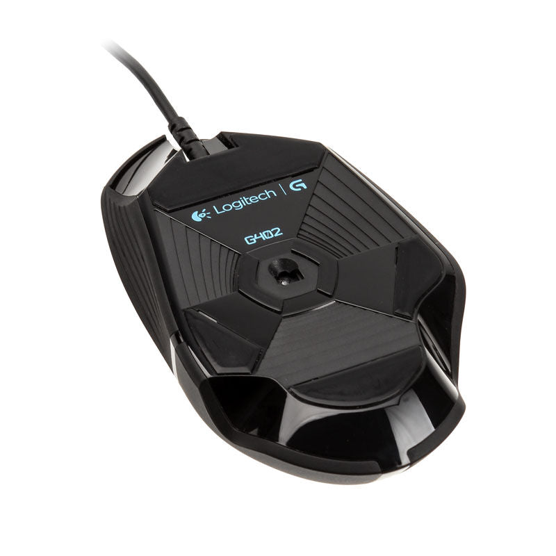 N rbilde av RGB-belysning p  Logitech G402 Hyperion Fury gamingmus