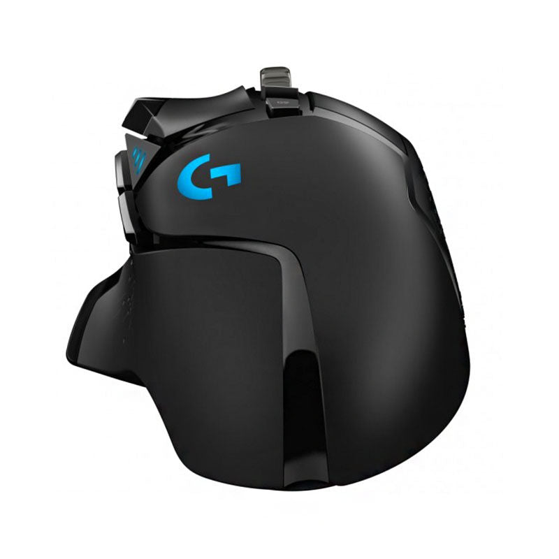 Logitech G502 Hero gamingmus 16000 DPI RGB svart montert på skrivebord