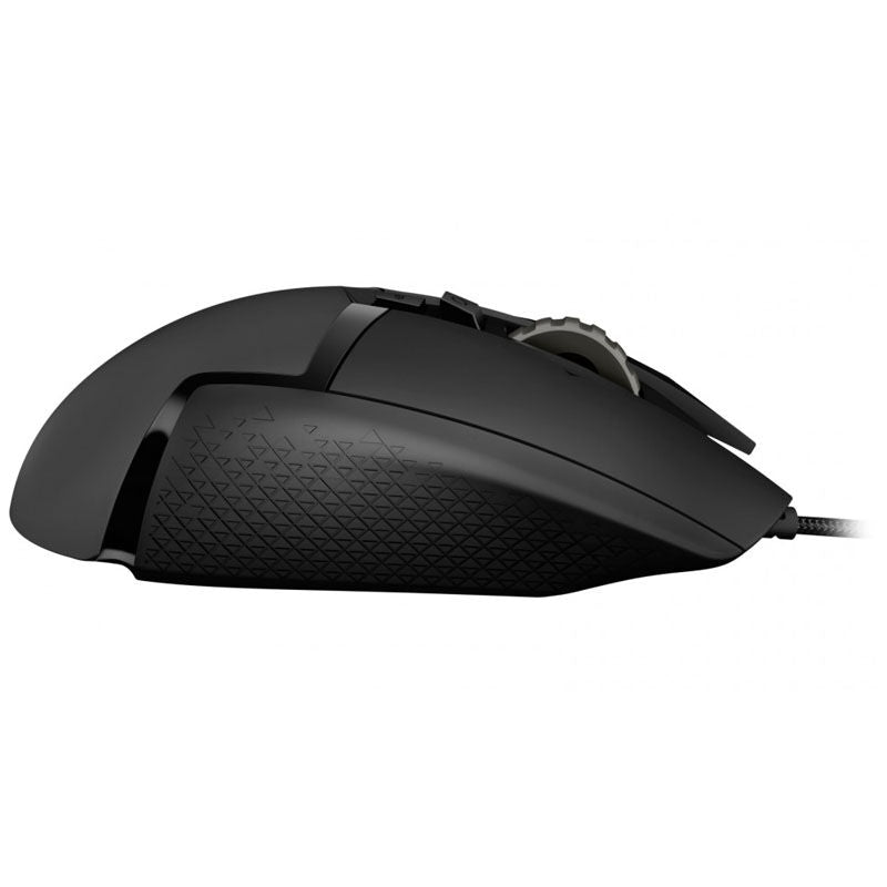 Logitech G502 Hero gamingmus 16000 DPI RGB svart nærbilde av scrollhjul