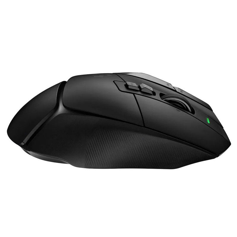 Montert Logitech G502 X Lightspeed trådløs gamingmus 25K DPI svart på musematte