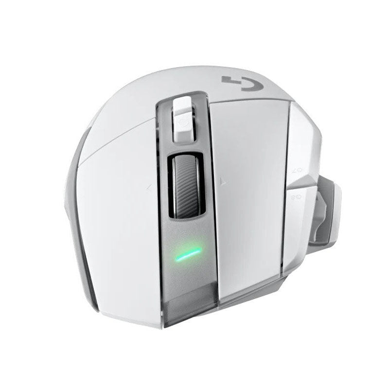 Logitech G502 X PLUS trådløs gamingmus 25K DPI RGB hvit bakside