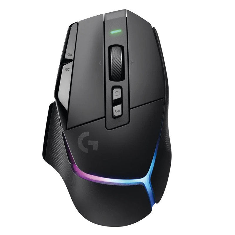 Logitech G502 X PLUS trådløs gamingmus 25K DPI RGB hvit i bruk